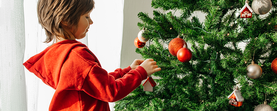 Christmas tree decorating