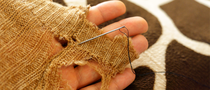 Mend your clothes by hand